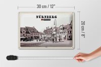 Blechschild Städte Nürnberg Wöhrd Altstadt Gemälde 30x20cm