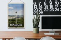 Blechschild Städte Stuttgart Fernsehturm Stadt 20x30cm