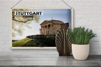 Blechschild Städte Stuttgart Grabkapelle Architektur 30x20cm