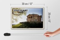 Blechschild Städte Stuttgart Grabkapelle Architektur 30x20cm