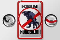 Blechschild Hinweis 12x18cm Kein Hundeklo Tiere