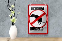 Blechschild Hinweis 12x18cm Kein Hundeklo Tiere Hund