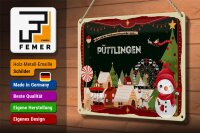 Blechschild Weihnachten Grüße PÜTTLINGEN 30x20cm