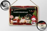 Blechschild Weihnachten Grüße RADEVORMWALD 30x20cm