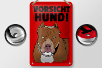 Blechschild Hinweis 12x18cm Vorsicht Hund