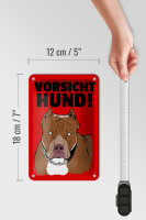 Blechschild Hinweis 12x18cm Vorsicht Hund