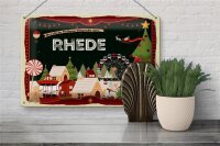 Blechschild Weihnachten Grüße RHEDE FEST 30x20cm