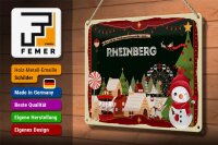 Blechschild Weihnachten Grüße RHEINBERG 30x20cm