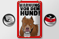 Blechschild Hinweis 12x18cm Warnung vor dem Hund