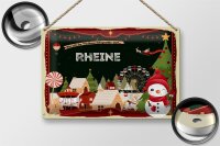 Blechschild Weihnachten Grüße aus RHEINE 30x20cm
