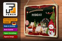 Blechschild Weihnachten Grüße aus RODGAU 30x20cm