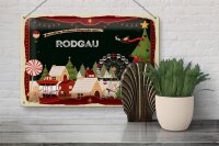 Blechschild Weihnachten Grüße aus RODGAU 30x20cm