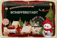 Blechschild Weihnachten Grüße aus...