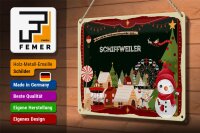 Blechschild Weihnachten Grüße SCHIFFWEILER 30x20cm