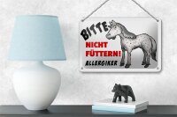 Blechschild Hinweis 18x12cm Bitte nicht füttern Pferd