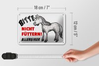 Blechschild Hinweis 18x12cm Bitte nicht füttern Pferd