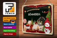 Blechschild Weihnachten Grüße SÖMMERDA 30x20cm