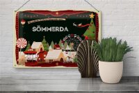 Blechschild Weihnachten Grüße SÖMMERDA 30x20cm