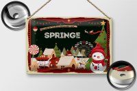 Blechschild Weihnachten Grüße aus SPRINGE 30x20cm
