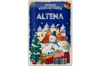 Blechschild Weihnachtsgrüße aus ALTENA 20x30cm