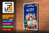 Blechschild Weihnachtsgrüße aus ALZEY 20x30cm