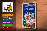 Blechschild Weihnachtsgrüße ATTENDORN 20x30cm