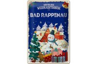 Blechschild Weihnachtsgrüße aus BAD RAPPENAU 20x30cm