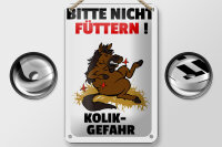 Blechschild Hinweis 12x18cm bitte nicht füttern...