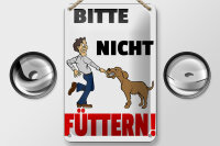 Blechschild Hinweis 12x18cm Tiere Bitte nicht...