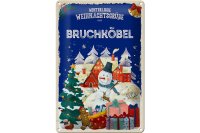 Blechschild Weihnachtsgrüße BRUCHKÖBEL...