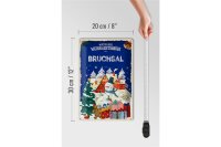 Blechschild Weihnachtsgrüße BRUCHSAL 20x30cm