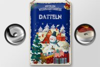 Blechschild Weihnachtsgrüße aus DATTELN 20x30cm