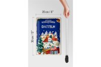 Blechschild Weihnachtsgrüße aus DATTELN 20x30cm