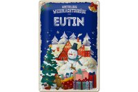 Blechschild Weihnachtsgrüße aus EUTIN 20x30cm