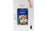 Blechschild Weihnachtsgrüße FULDA Fest 20x30cm