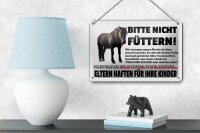 Blechschild Pferd 18x12cm bitte nicht füttern Eltern haften