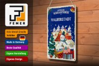 Blechschild Weihnachtsgrüße HALBERSTADT 20x30cm