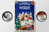 Blechschild Weihnachtsgrüße aus HEIDE 20x30cm