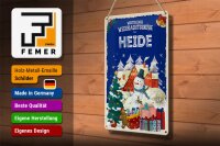 Blechschild Weihnachtsgrüße aus HEIDE 20x30cm