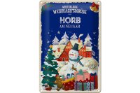 Blechschild Weihnachtsgrüße aus HORB AM NECKAR...