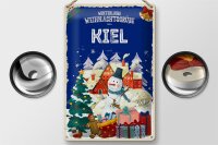 Blechschild Weihnachtsgrüße KIEL FEST 20x30cm
