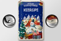 Blechschild Weihnachtsgrüße aus KIERSPE 20x30cm