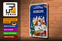Blechschild Weihnachtsgrüße aus KIERSPE 20x30cm