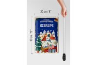 Blechschild Weihnachtsgrüße aus KIERSPE 20x30cm