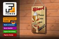 Blechschild Alkohol 12x18cm Bier immer eine gute Idee