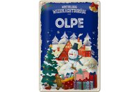 Blechschild Weihnachtsgrüße aus OLPE 20x30cm