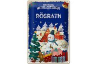 Blechschild Weihnachtsgrüße aus RÖSRATH 20x30cm