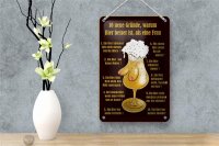 Blechschild Alkohol 12x18cm 10 Gründe Bier besser als Frau