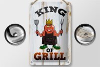 Blechschild Hinweis 12x18cm King of Grill