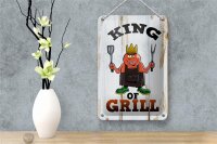 Blechschild Hinweis 12x18cm King of Grill